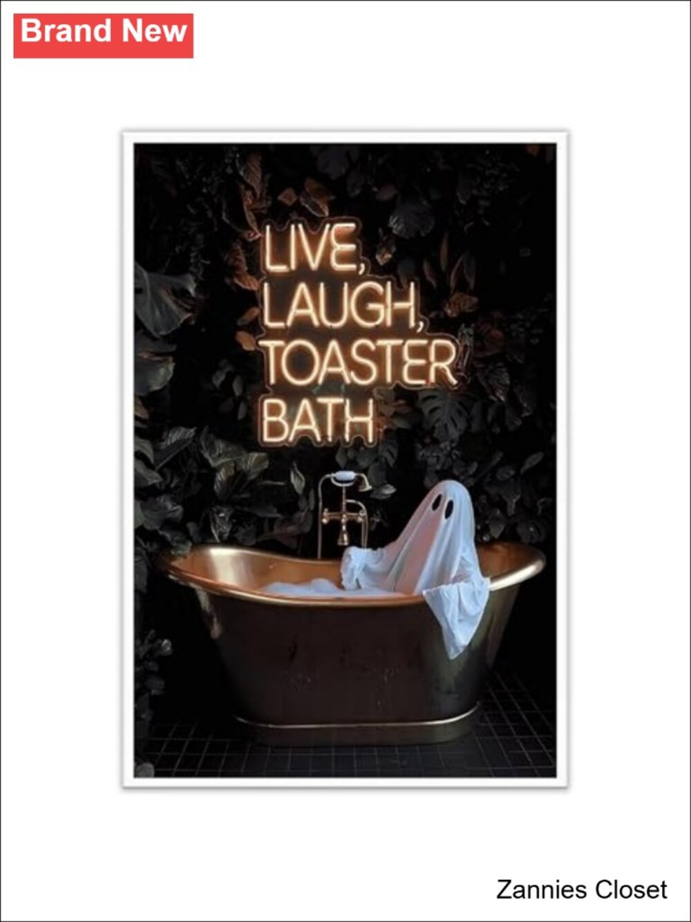 👻 Halloween Gothic Ghost Wall Art Unframed Canvas Poster 12x16in